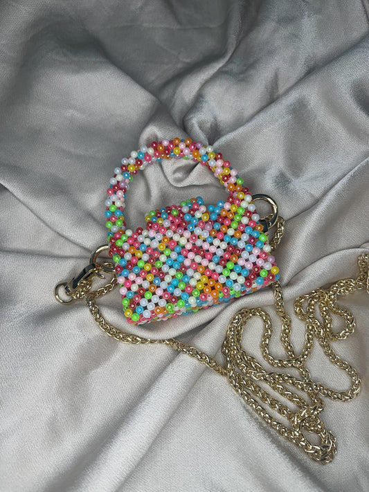 MODEL №20 multicolored round 4 mm beads bag